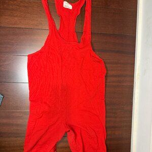 Vintage Calvin Klein One Piece Bodysuit Red Men Size Large